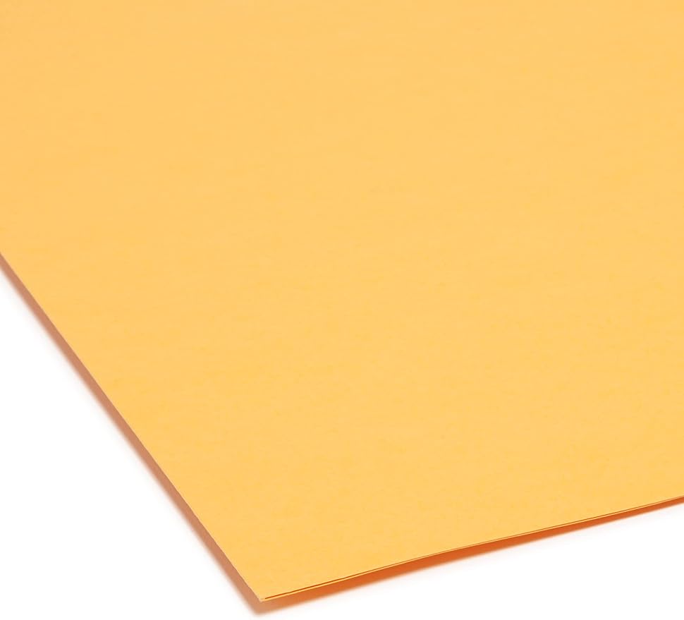 Smead File Folder, Reinforced 1/3-Cut Tab, Letter Size, Goldenrod, 100 per Box (12234)