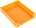 Paper Tray Acrylic File Organizer for Desk Letter Tray Desk Organizer Document Holder Sorter Storage for A4 Office Supplies Magazines, 13.8x10.6x2.4 Inches, Neon Orange