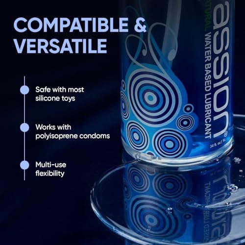Passion Natural Water-Based Personal Lubricant, for Men & Women - 4 Fl Oz