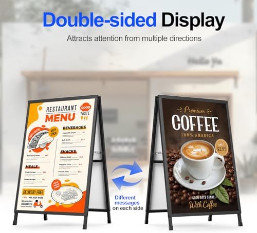 24×36 Inch Slide-in Folding A-Frame Sign Holder (Frame Only)