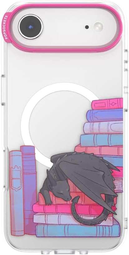 PopSockets iPhone 17 Air Phone Case with MagSafe- Curled Up & Cozy | Magnetic, Wireless Charging, Camera & Drop Protection, Dragon