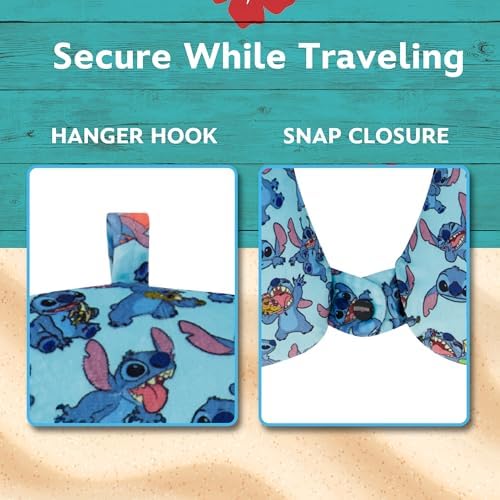 Disney Stitch Kids Travel Neck Pillow for Airplane, Blue