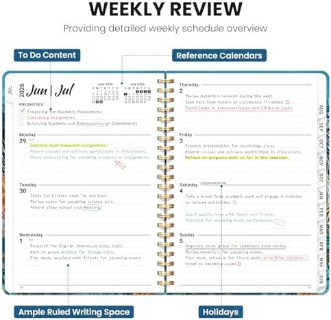ZOTIA Planner 2026-2027 Weekly & Monthly Calendar Planner Jul 2026-Jun 2027