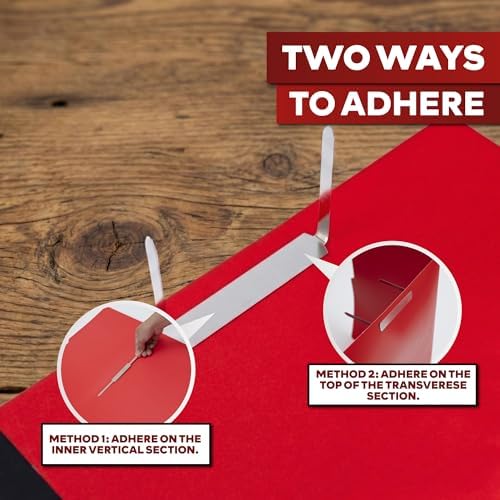 XFasten Self Adhesive Fasteners 2 Inch Capacity (100-Pack) Strong Adhesion Premium File Prong Fasteners 2 Inch for Folders, Paper, Reports, Charts Folder Accessories, File Prong Fastener Base