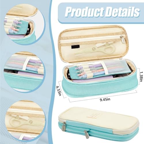 Jutom 39 Pcs Aesthetic Book Annotation Kit,Mint Green,Cute Style
