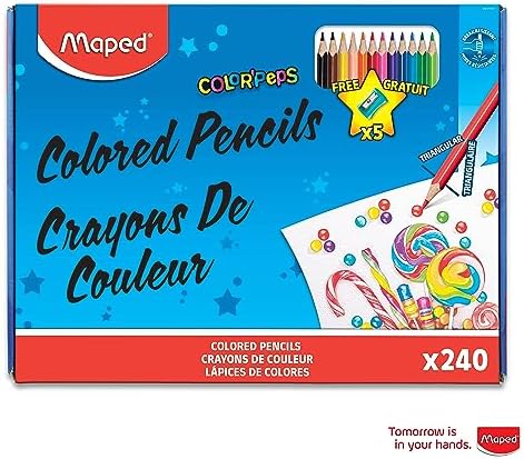 Maped - Color'Peps - Triangular colored pencils - 240 count