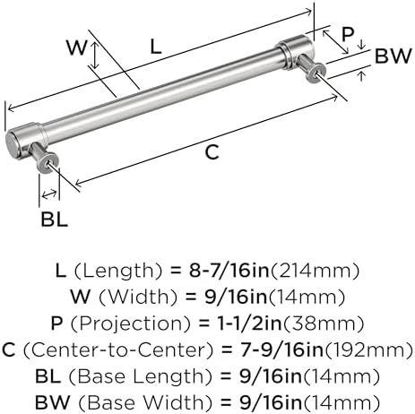Amerock 7-9/16" Faircrest Polished Chrome Drawer Pull