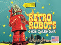 Retro Robot Calendar 2026 Monthly Wall Calender 12 Month | American Made In The USA