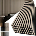 Art3d 108 x 12 in 3D Fluted Soundproof Wood Slat Wall Panel, 4-Pack, Oak