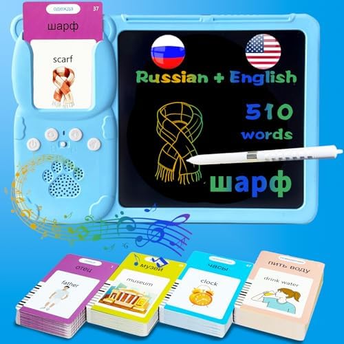 Writing Drawing Tablet with Talking Flash Cards - Russian Blue