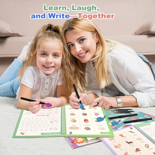Magic Grooved Practice Copybook for Kids 3-8，6 Handwriting Practice Books