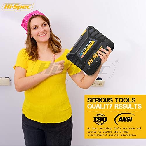 Hi-Spec Home Garage DIY Tool Kit Car Bike and Household Repairs with Case