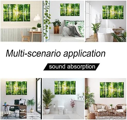 YPY Sound Proofing Panels, Sound Absorbing Wall Art Forest, Acoustic Panels