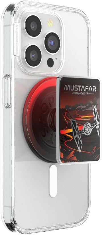 PopSockets Phone Grip for MagSafe, Magnetic Holder- Welcome Mustafar | Removable, For Kindle / Android / iPhone, With Magnet, Star Wars, Grogu, iPad, Removable, Popper