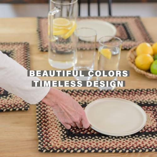 Homespice Gloucester Braided Table Runner for Primitive Decor, Oval 11x36
