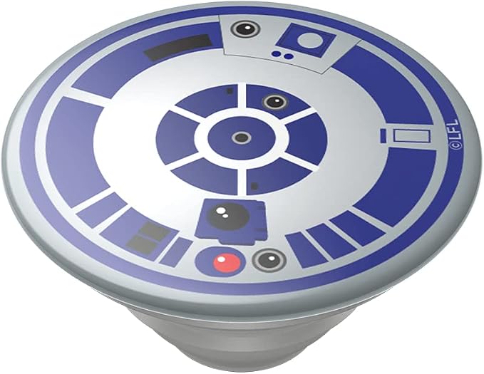 PopSockets Adhesive Phone Grip, Holder- R2-D2 Icon (Gloss) | Secure Comfortable Hold, Anti-Drop, Kickstand, Star Wars, Grogu, Electronic Accessories, For iPad/Kindle/iPhone/Android