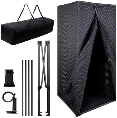 6.28 FT Portable Vocal Booth, Foldable Sound Isolation Recording Booth