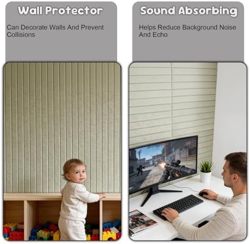 Large Felt Bulletin Board with Self-Adhesive | 6 Pack 36"x24" Cork Board Alternative | Notice Boards with 35 Pushpins, Secure and Easy to Install, Home Office Decor Classroom Decor - Sage Green