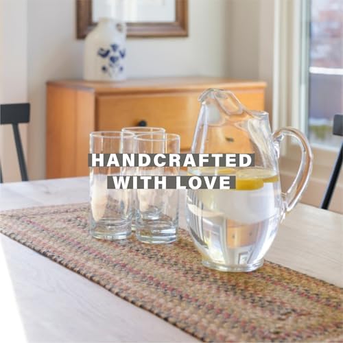 Homespice Kingston Jute Braided Table Runner, Oval 8x28 Set of 2