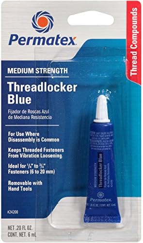 Permatex 24200-12PK Medium Strength Threadlocker Blue, 6 ml (Pack of 12)