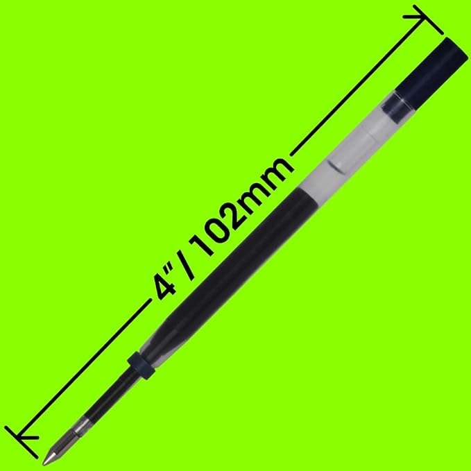 Replacement for Cross Slim 8910-1 - Gel Rolling Ball Pen Refill - 6 Black