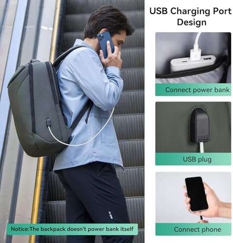 MARK RYDEN Business Backpack for Men, Waterproof High Tech Backpack with Sport Car Shape Design and USB Charging Port, Travel Laptop Backpack Fits 17.3 Inch Notebook