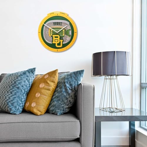 YouTheFan NCAA Baylor Bears StadiumView 3D Wall Clock