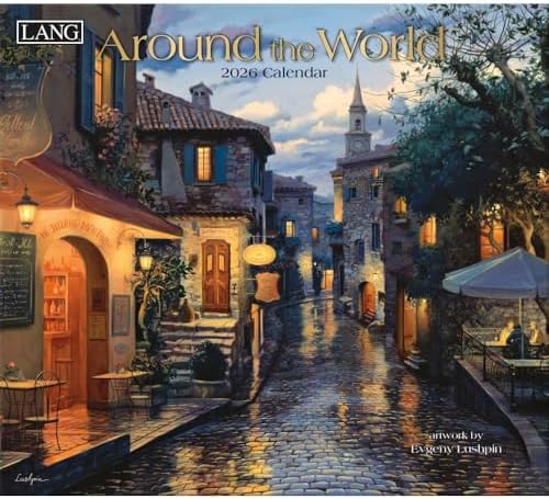 Lang, Around the World 2026 Wall Calendar by Evgeny Lushpin, 13.4'' X 12'', 12-Month Calendar with Stapled Binding