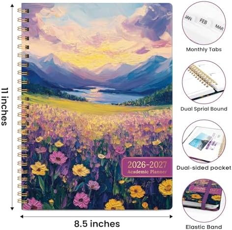 Planner 2026-2027, Weekly & Monthly Academic Calendar, Jul 2026 – Jun 2027