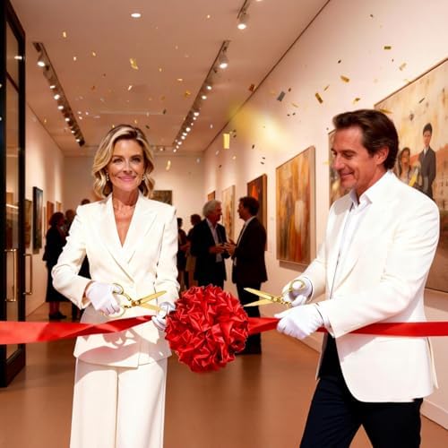 Grand Opening Ribbon-Cutting Ceremony Kit, Mirror Polished Handle