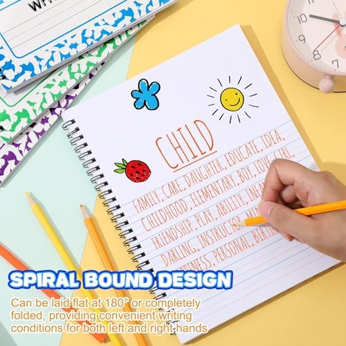Henoyso 4 Pack Primary Composition Notebook, 100 Pages,Fresh Color