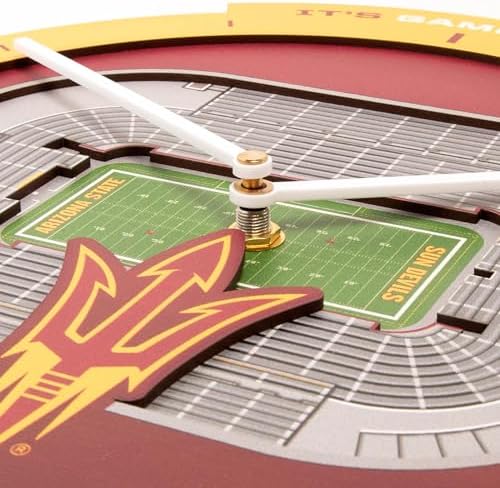 YouTheFan NCAA Arizona State Sun Devils StadiumView 3D Wall Clock