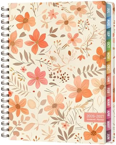 Planner 2026-2027, Weekly and Monthly Academic Planner, July 2026 - June 2027, Hardcover Calendar Agenda Book for School Year Planning, School Supplies for Teacher and Student, Letter Size(8.5'' x 11'')