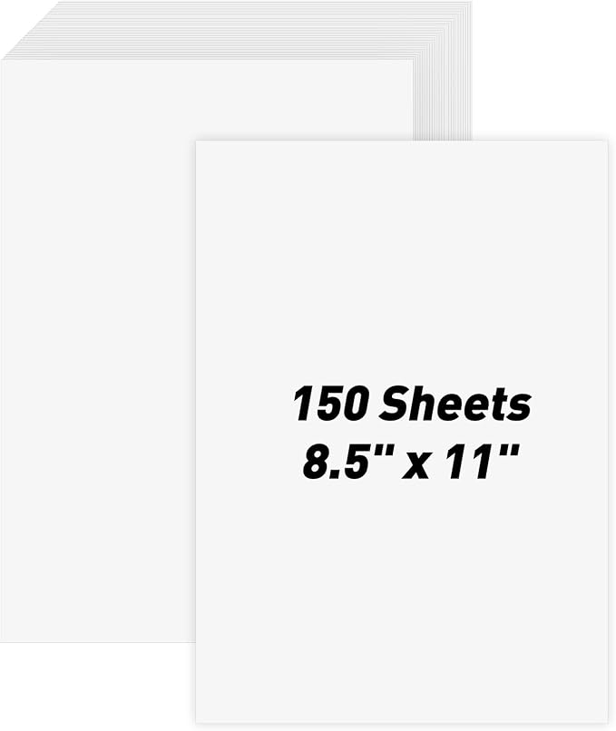 MAXECHO 8.5" x 11" White Cardstock Bulk 150 Sheets Construction Paper Card Stock Printer Paper for DIY Art Crafts, Cricut Card Making, Office Printing, Scrapbooking, Drawing, Invitations, 180 GSM