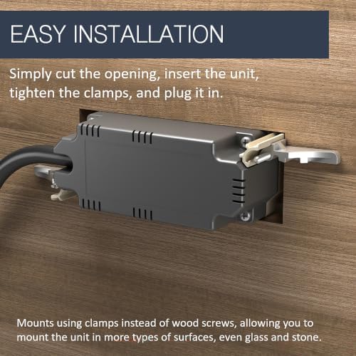 Legrand radiant Furniture Power Strip 2 Outlet USB A/C Black 10 Ft Cord