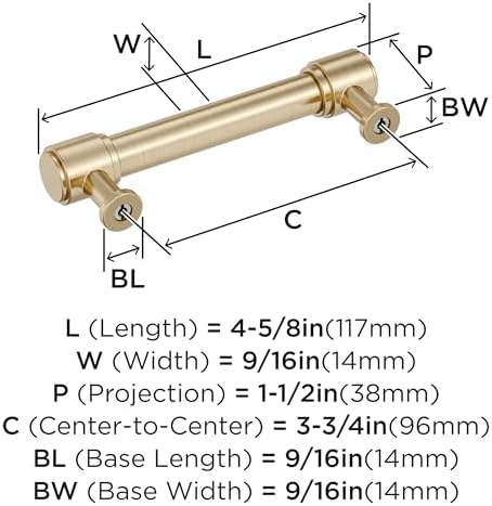 Amerock 3-3/4" Faircrest Golden Champagne Drawer Pull