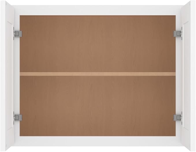 Furinno Shaker Wall Kitchen Cabinet 2-Doors, White | 12 D x 30 W x 24 H, Adjustable Hinges, Soft-Close Shaker-Style Door, Ready to Assemble, Plywood, for Pantry, Dining Room