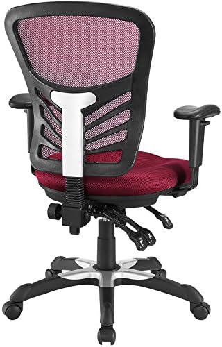 Modway Articulate Ergonomic Mesh Office Chair in Red
