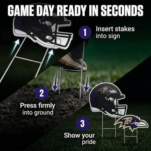NFL Logo & Helmet 2 Pack Yard Sign Set