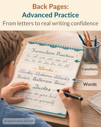 Magic Grooved Cursive Handwriting Workbook for Kids