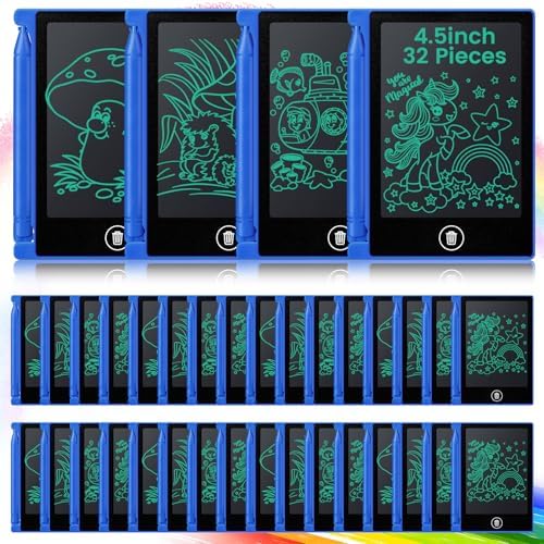 Zhehao 32 Pcs LCD Writing Tablet for Kid Mini Doodle Board,Blue