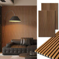 Art3d 48 x 24 Inch 3D Fluted Soundproof Wood Slat Wall Panel, 2-Pack, Teak