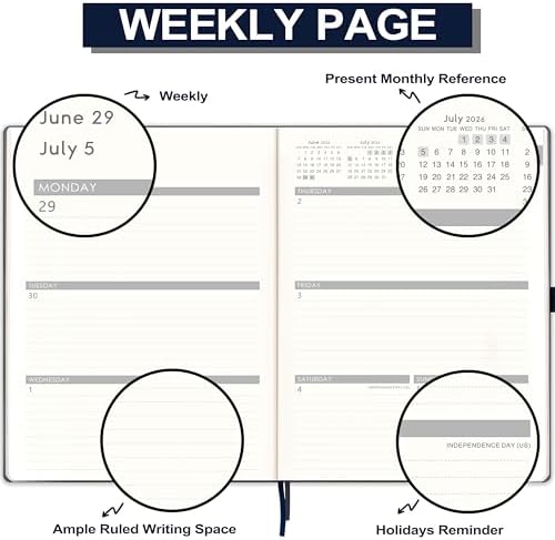 Planner 2026-2027，Planner Weekly and Monthly 2026-2027, Jul 2026 - Jun 2027
