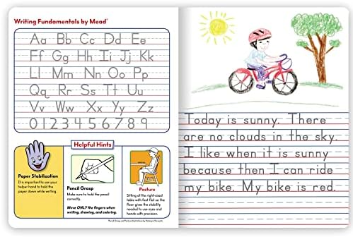 Mead Primary Journal Creative Story Tablet Composition Notebook, 7.5" x 9.75", Grades K-2, 100 Sheets, Blue (09554) (Pack of 12)