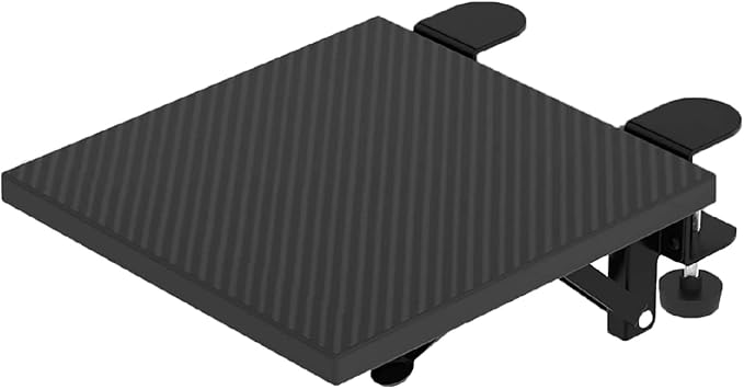 Desk Arm Rest Table Extender Wrist Forearm Elbow Support Computer Desk Extension Collapsible for Square Tabletop - Carbon Fiber 9.45" x 7.87"