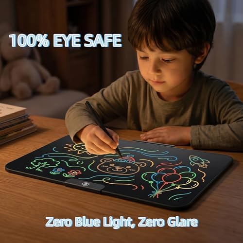 22 Inch Extra Large LCD Writing Tablet, Type-C Rechargeable Drawing Pad for Kids and Adults, Giant Electronic Doodle Board, Reusable Digital Whiteboard for Home Office & Gifts (Black)