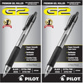 PILOT G2 Premium Gel Roller Pens, Extra Fine Point 0.5 mm, Gel Pens Black Ink, Ideal for School, Journaling & Office Writing, 12 Count (Pack of 2)