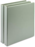 Samsill Plant-Based 1 Inch Durable D-Ring, View Binder, Eco-Friendly, USDA Certified Biobased, 2 Pack, Sage Green