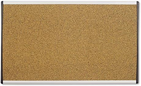 Quartet Bulletin Board, 30" x 18", Corkboard, Cubicle, Arc, Aluminum Frame (ARCB3018)