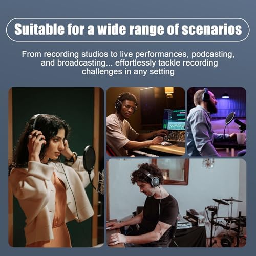 Microphone Isolation Shield with Tripod Stand & Pop Filter